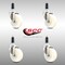 Service Caster 4 Inch 316SS Nylon Wheel Swivel 1 Inch Expanding Stem Caster Set SCC SCC-SS316EX20S414-NYS-1-4 - alternate 3